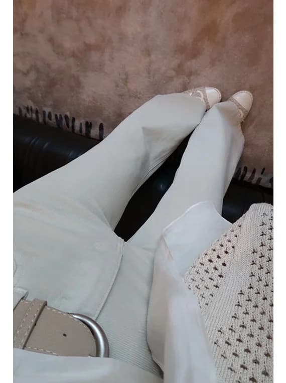 Jeans Slim Fit da Donna, Pantaloni Casual in Cotone Elasticizzato con Cintura, Versatili per il Lavoro, Effetto Allungante delle Gambe