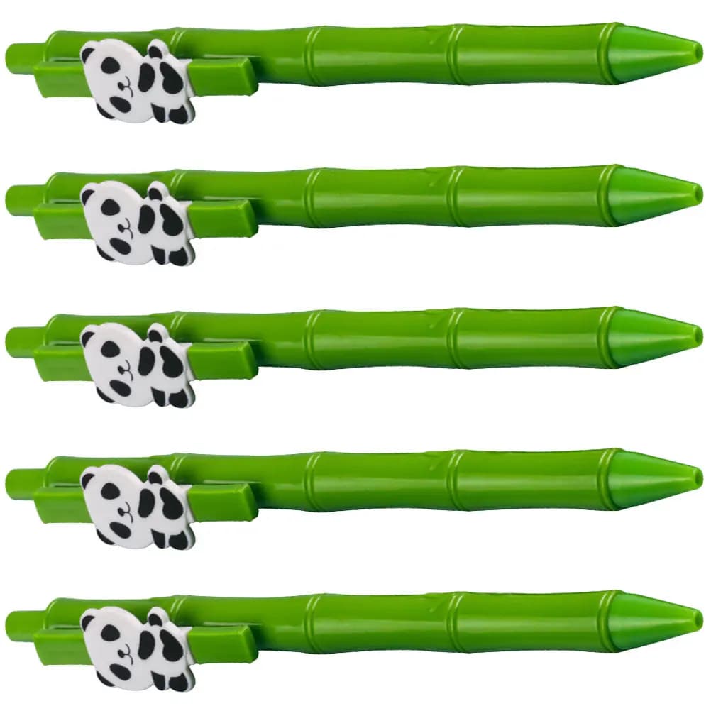 5Pcs Panda Gel Pen Press Ink Pen Creative Cartoon Writing Gel Pens for Students Office Work School Supplies Portable Adorable