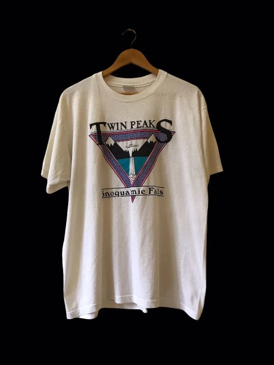 Vintage 1992 Twin Peaks Retro Style White Unisex Tshirt Men Women S-4XL T Shirt Short Sleeved Men's T-shirt