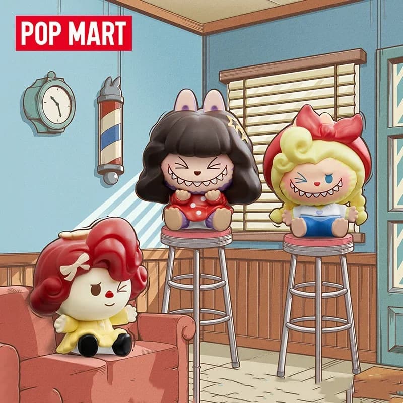 POP MART POP BEAN LABUBU THE MONSTERS HAIR SALON Series Blind Box Guess Bag Mystery Box Doll Cute Anime Figure Ornament Gift