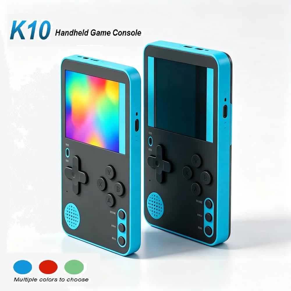 Lightweight Ultra-Thin K10 Retro Game Console with 500 Built-in Classic Games, 2.4" Mini Display Pocket Video Gaming Toy