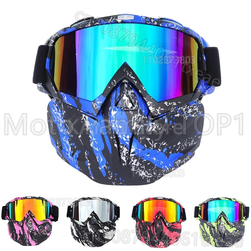 Occhiali da moto fuoristrada Nuovi occhiali da sci per adulti Occhiali rimovibili Occhiali da maschera accessori per moto