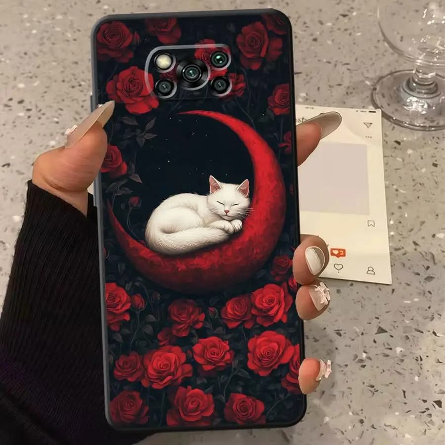Cover Morbida per Telefono con Design Orso Dormiente per Xiaomi Poco F4 X3 NFC C85 F5 F3 X4 X3 Pro C71