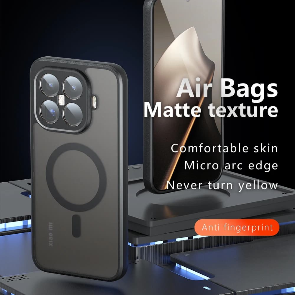 Per Xiaomi 15T Magsafe custodia di ricarica wireless magnetica per Xiaomi 15T Pro 5G cover posteriore opaca antiurto