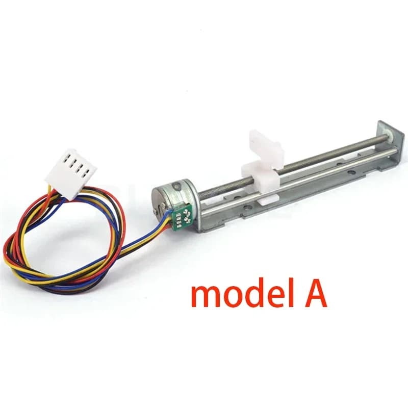 Motore passo-passo a 2 fasi e 4 fili DC 5V-6V, attuatore lineare con corsa di 80 mm per stampante laser 3D fai da te