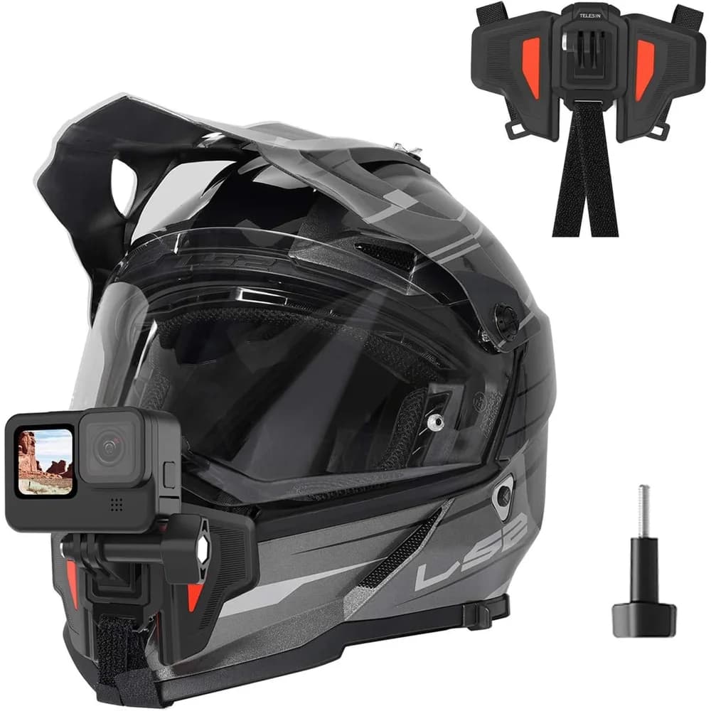 TELESIN Dirtbike Bike Motorbike Camera Helmet Mounting Accessories Underground Mounting clamp for GoPro Hero 12 11 10 9 8 Insta360 DJI