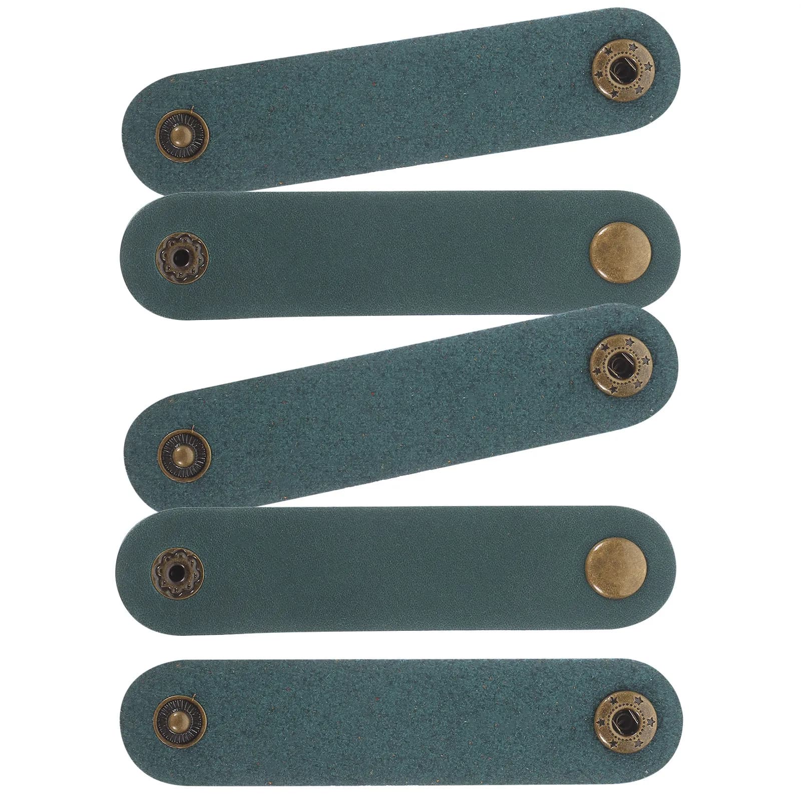Set di 5 Organizzatori per Cavi USB e Auricolari in Pelle di Vacchetta, Clip di Sicurezza Riutilizzabili per Gestione Cavi
