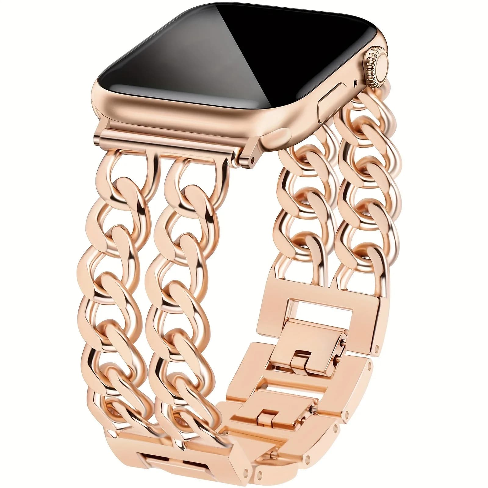 Cinturino per bracciale a catena regolabile alla moda da donna, adatto per Apple Watch serie 9/8/7/6/5/4/3/2/1/SE/Ultra, dimensioni 38 mm-49 mm