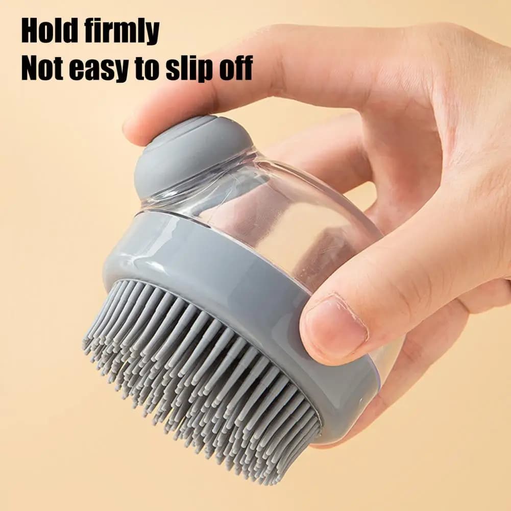 Spazzola da bagno per animali domestici con dispenser di liquidi Spazzola da bagno ergonomica per animali domestici con dispenser di shampoo per attori di massaggio All-in-one per cani