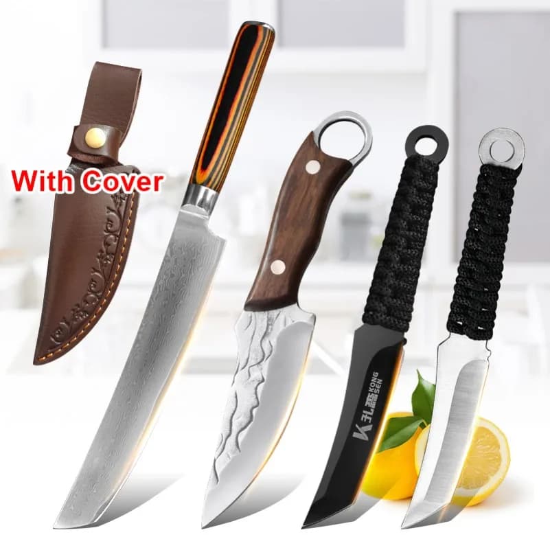 Utral sharp bone knife Meat sliced Verdura Fruit Fish knife Cooking knife for chef Hand-made mannaia Multipurpose knife for barbecue