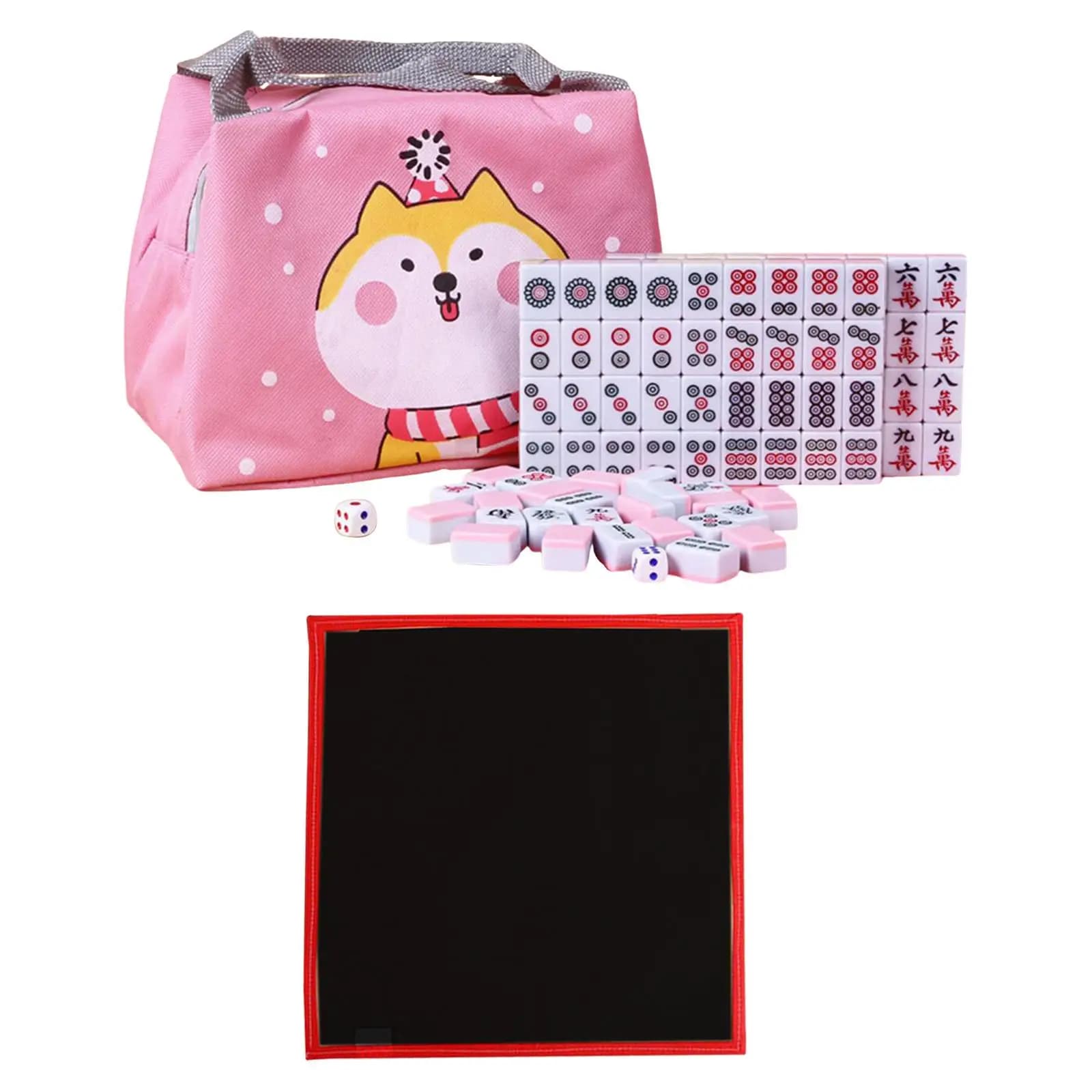 Mini Set di Mahjong Tradizionale, Gioco di Tessere per Intrattenimento e Feste