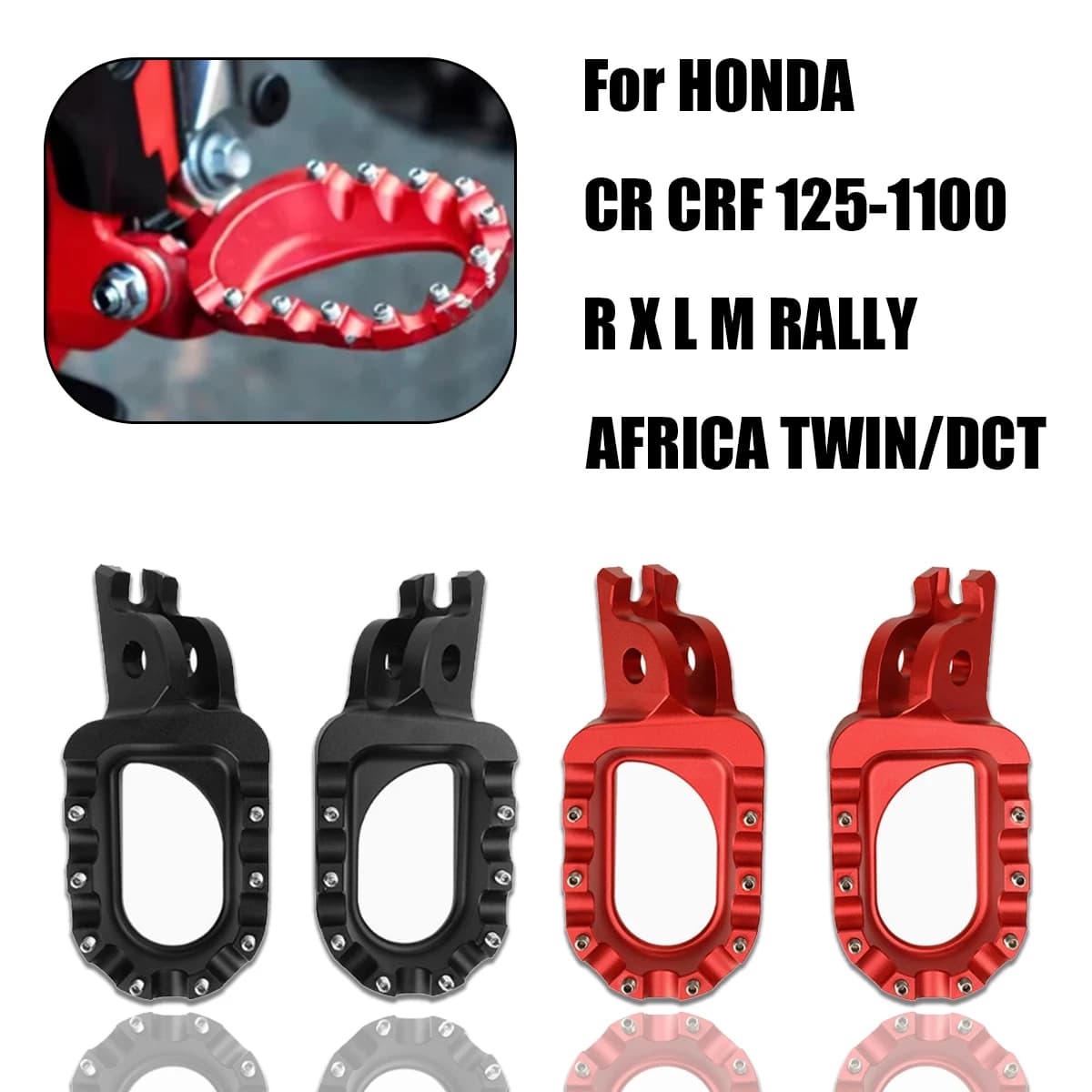 Pedane poggiapiedi CNC per moto HONDA CRF250R CRF450R CR125 CR250 CRF150R CRF250X CRF450X CRF250L CRF250M