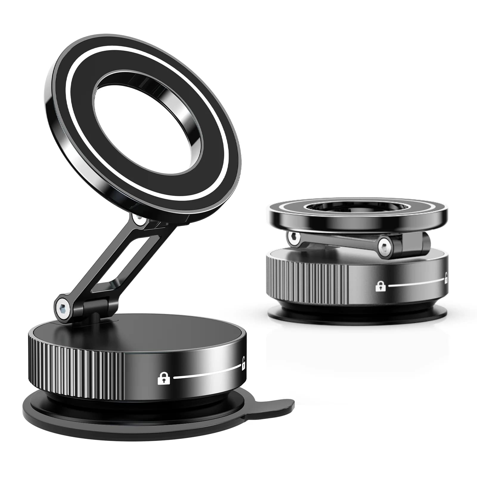 Supporto magnetico per telefono da auto ad adsorbimento del vuoto 360 ° Supporto rotante con forte aspirazione per lo streaming live desktop del telefono cellulare