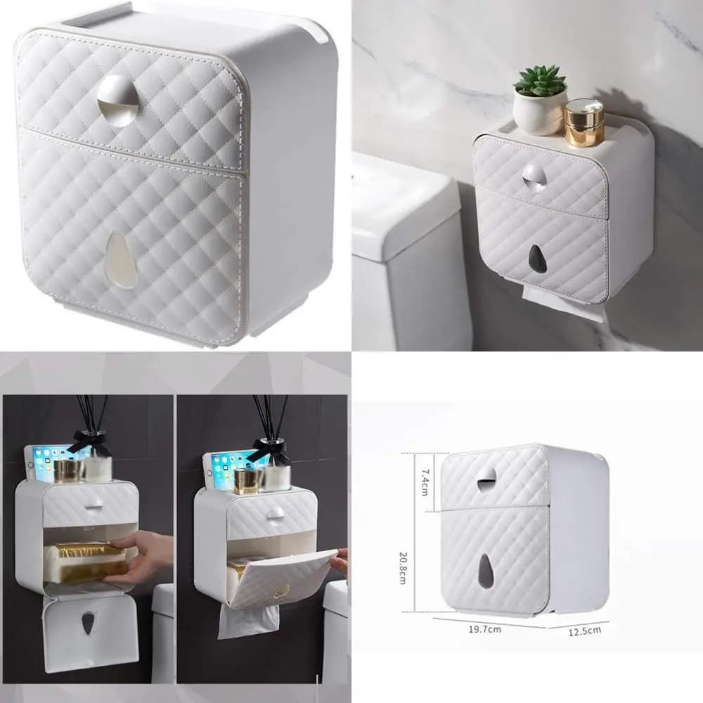Porta carta igienica da cucina impermeabile - Scatola portaoggetti per rotoli di carta velina con password a coda lunga per una gestione efficiente della carta