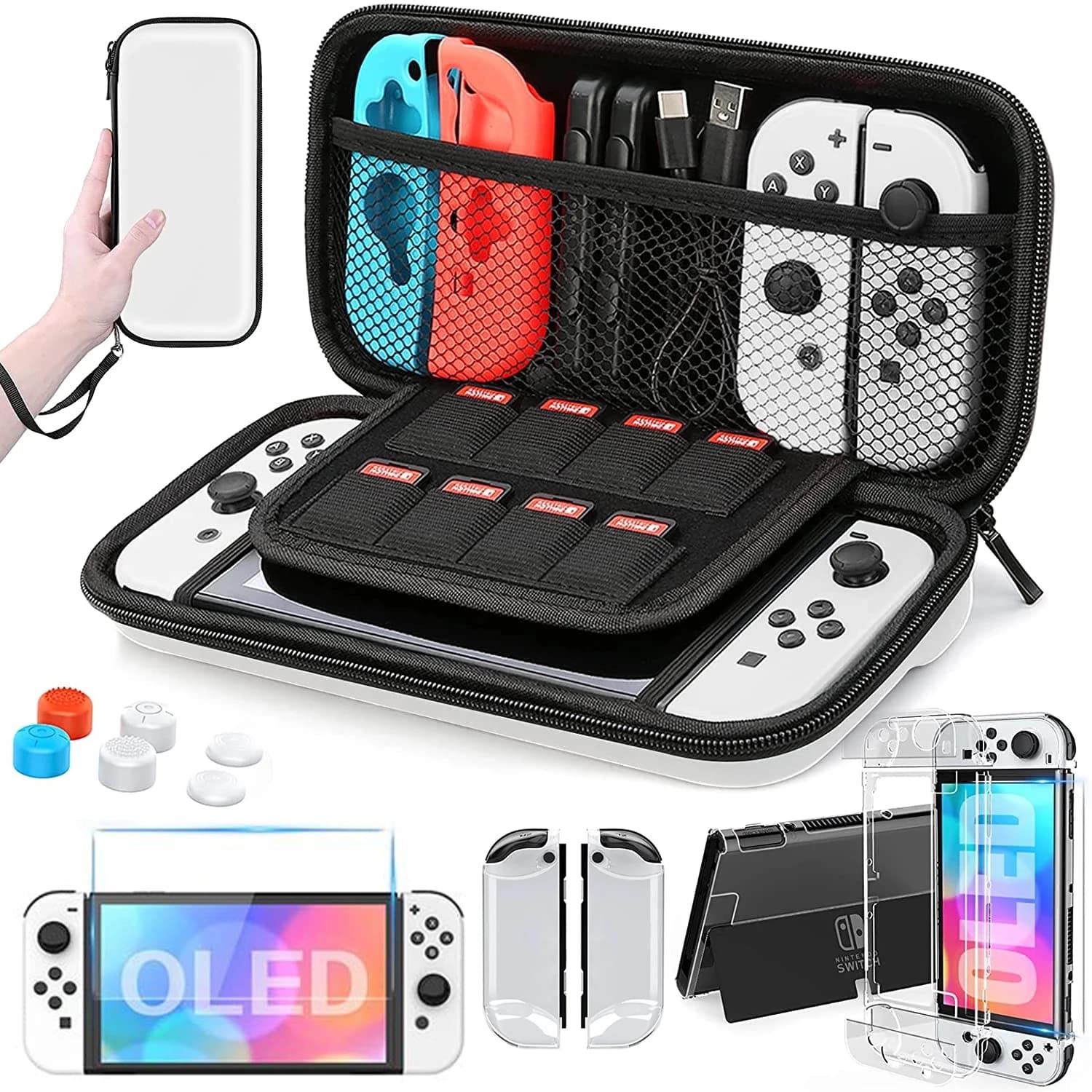Estuche Funda per Nintendo Switch e OLED Joycon Nitendo Swich Joy Con Protezione Custodia per console di gioco Accessori Cover Shell Skin