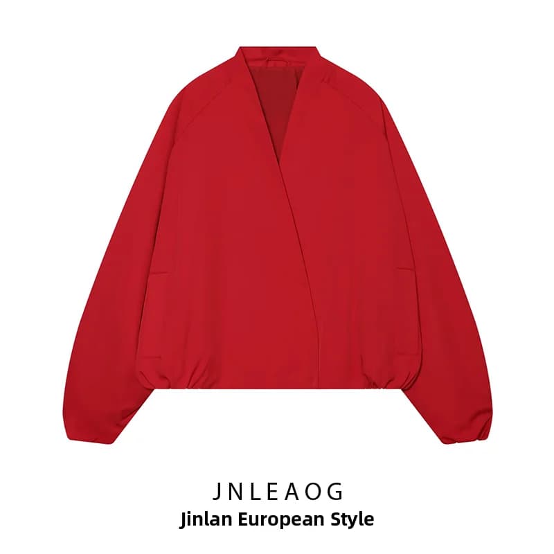 JNLEAOG Summer New Women's Fashion Versatile Pilot Jacket Coat Polyester Standard Fit Zipper Closure Ladies Outerwear