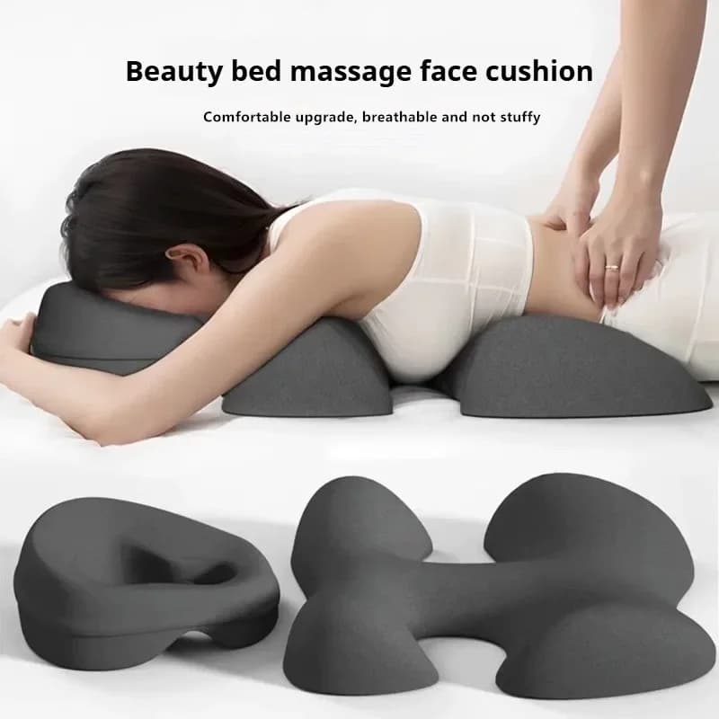 Cuscino Professionale per Trattamenti Viso in Salone, Supporto Ergonomico per il Viso con Foro per la Respirazione per Spa, Trattamenti Facciali, Extension Ciglia