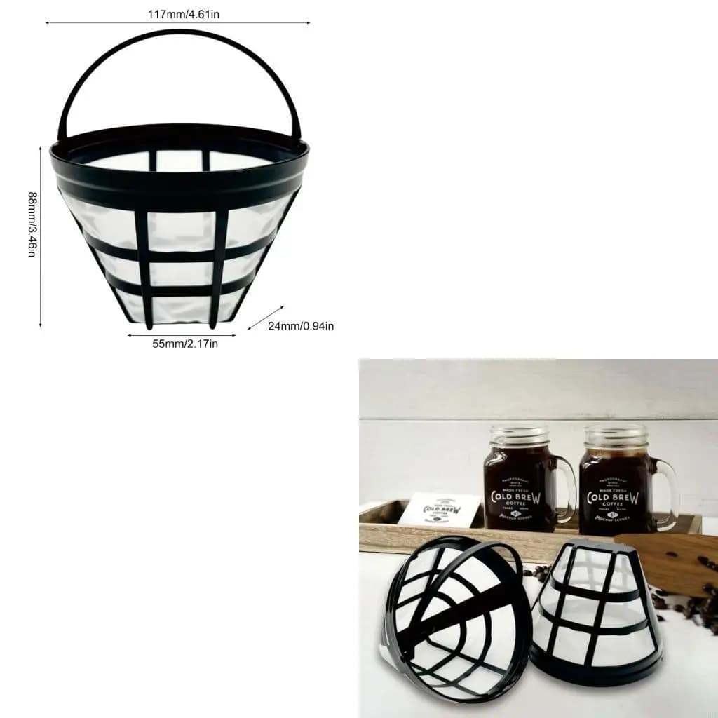 J6PE Coffee Filter Cup Powder Bowl Coffee Grounds Filtering Tool Nylon Texture