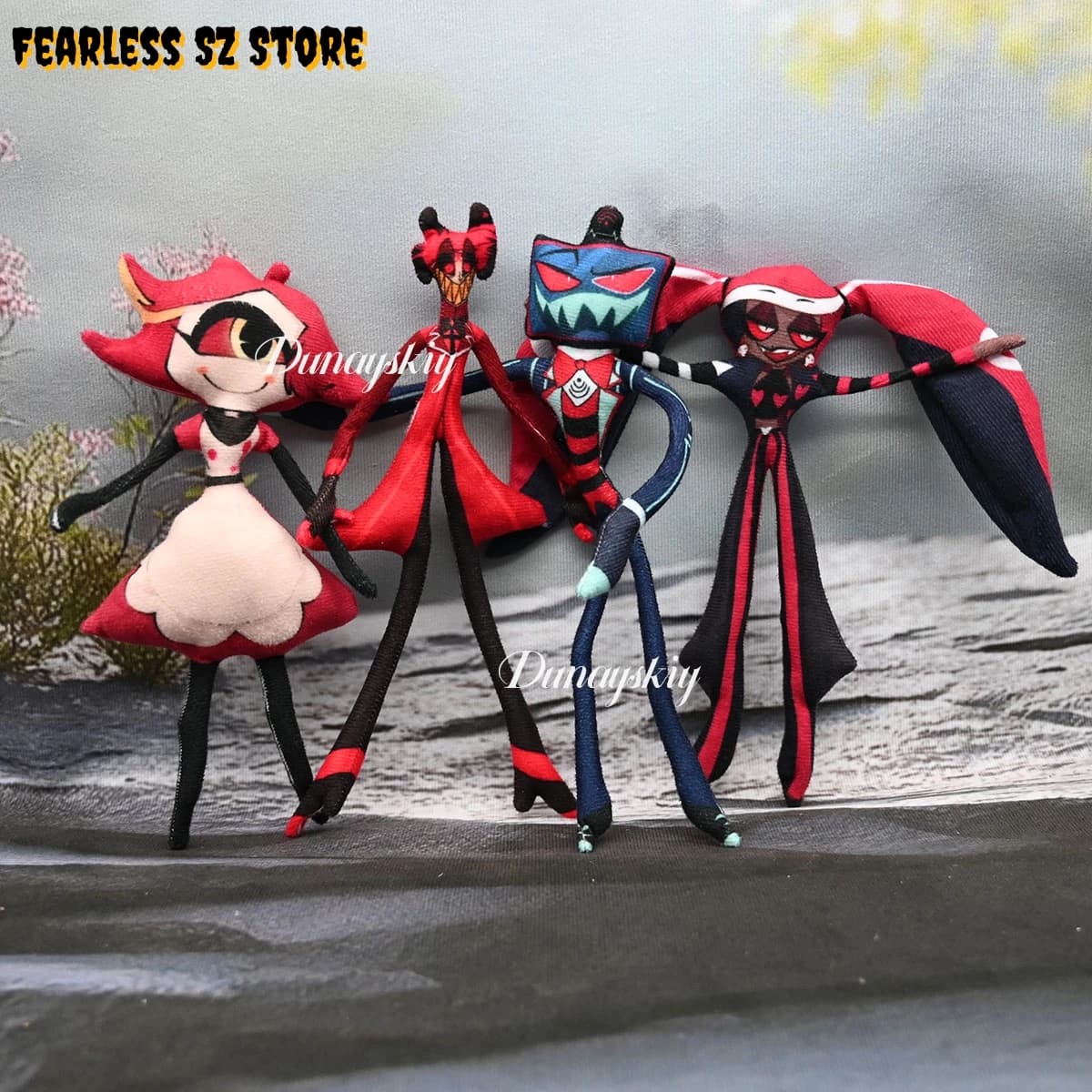 28 cm Vox Alastor Vel Niffty Anime cosplay Peripheral Brief Plush Collection Cushion Pattern Cap Gift