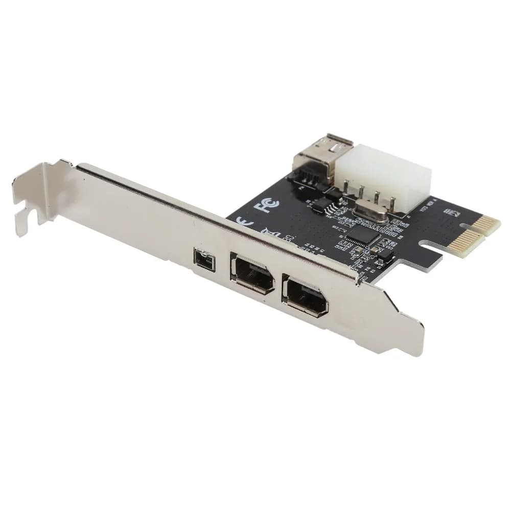 Scheda di espansione FireWire PCIE 1394A a 3 porte durevole, adattatore video HD portatile con interfaccia 1394, scheda di acquisizione PCIE per dispositivi HDV
