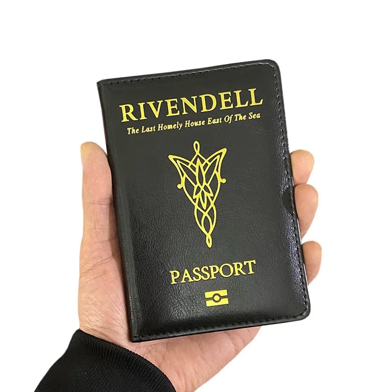 Custodia per passaporto da viaggio Anime Rivendell Movie Porta passaporto da viaggio Portafoglio per passaporto