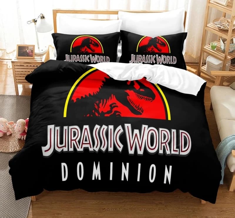 3D Jurassic Park Set biancheria da letto Bambini Ragazzo Tessili per la casa Decor Set letto Queen Size Trapunte Trapunta Camera da letto Queen Dinosaur Copripiumino