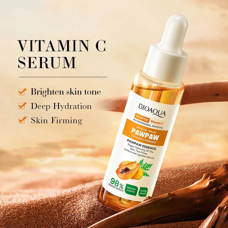 BIOAOUA Papaya Vitamina C Essenza schiarente Liquido rifornimento d'acqua