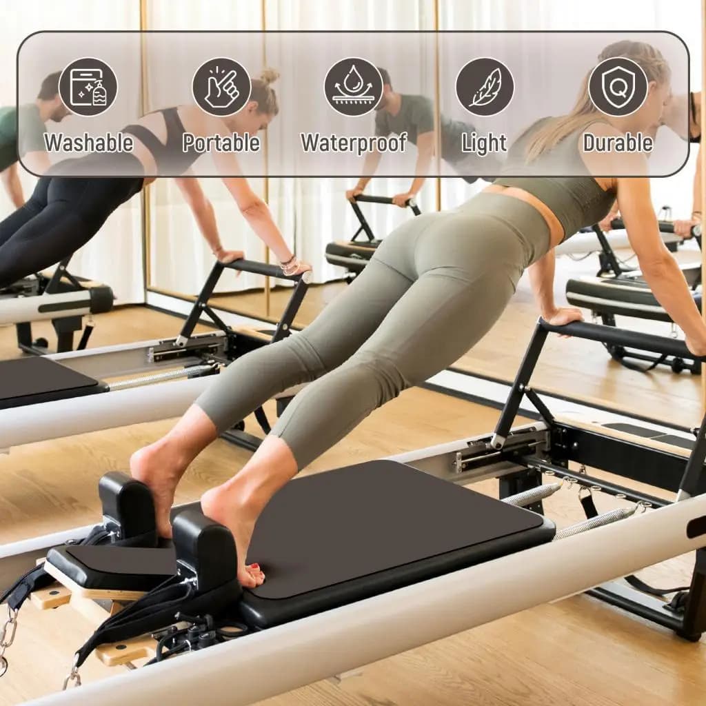 Pilates Reformer Pad Soft Anti Slip Suede Rubber Mat Cushion for Yoga Pilates Training and Meditation