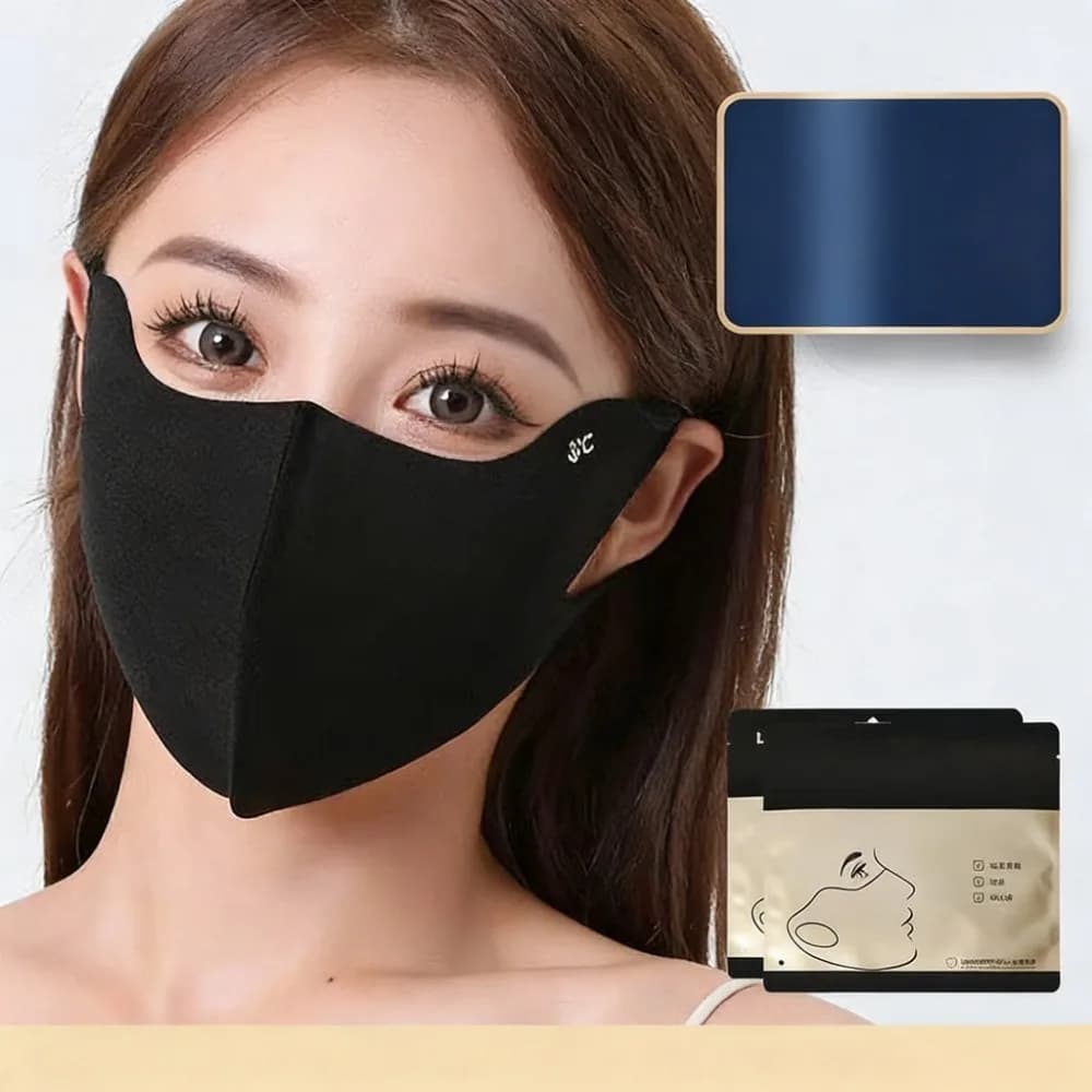 Anti-UV Summer Scarf Breathable in Ice Silk, Face Mask for Women