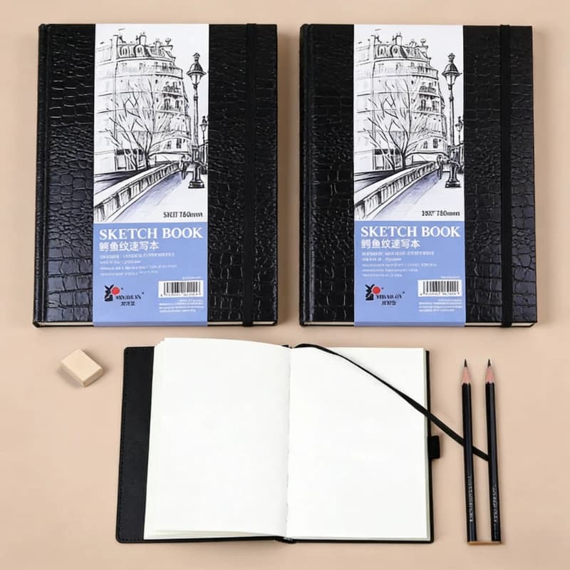 Crocodile Texture Sketchbook Student Painting Book Art Student A5/A4 Hard Shell Portable Hand-painted Sketch 130g 80 Sheets