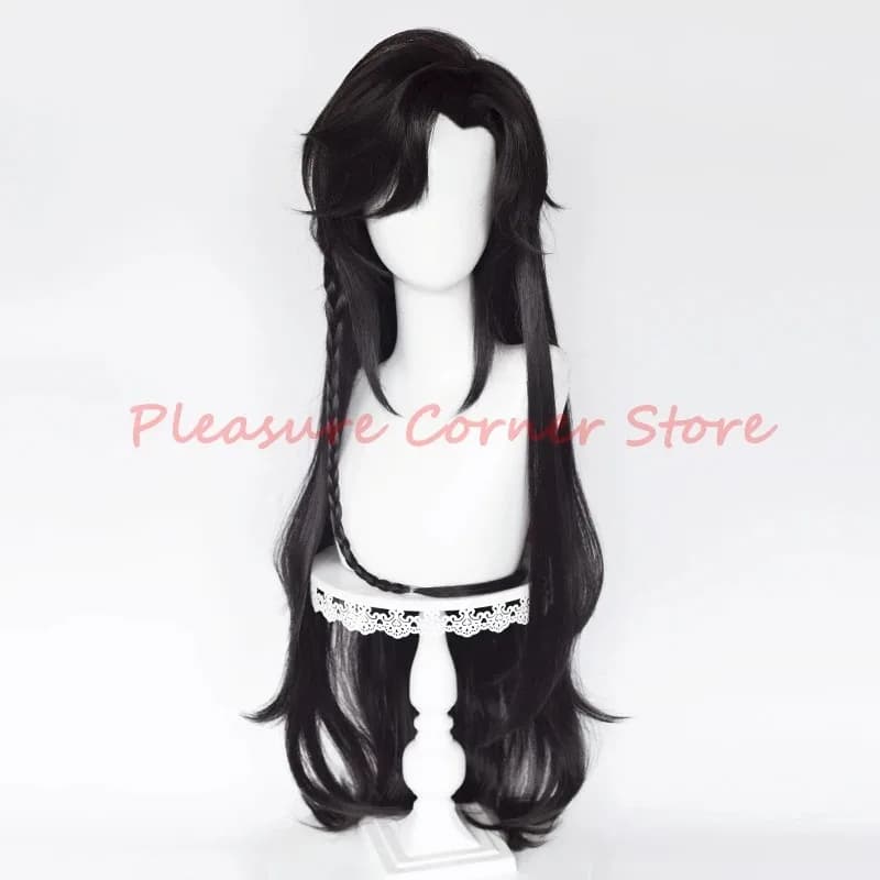 Hua Cheng San Lang Heaven Officials Benedizione Tian Guan Ci Fu Cosplay Parrucca nera Huacheng Resistente al calore Sk;3,c'5.b;8'