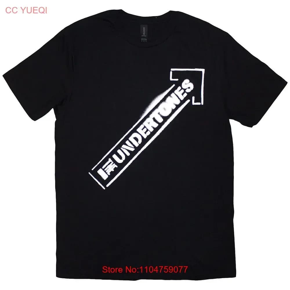 The Undertones Arrow Spray White T-shirt ufficiale da uomo vintage lavata traspirante comoda allungata elegante versatile homme
