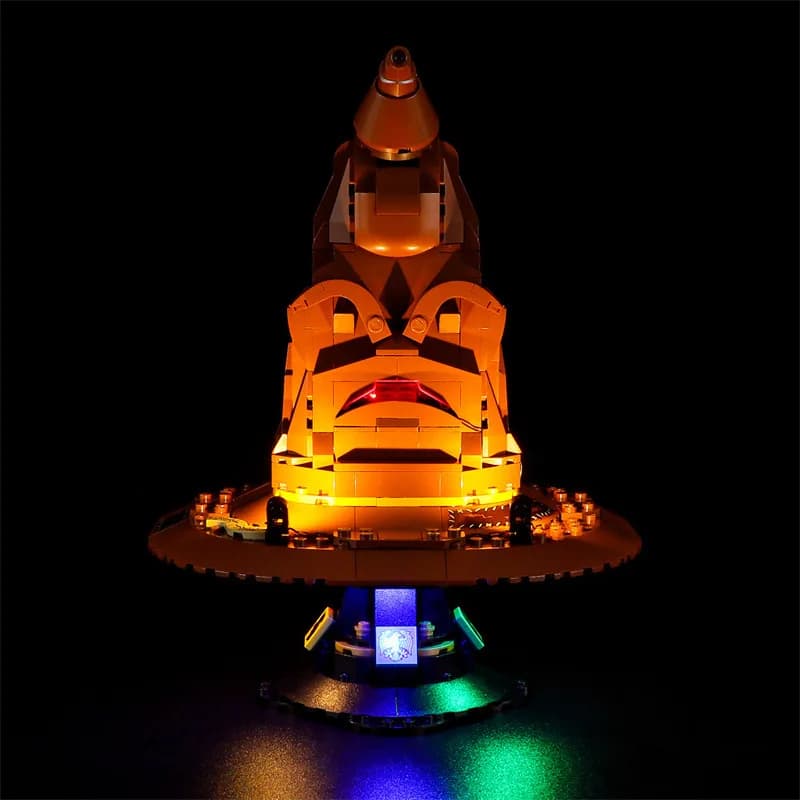 (Solo luce LED senza mattoni) 76429 Cappello di smistamento Harry Talking (Non include blocchi di costruzione Kit di mattoni Set di modelli)