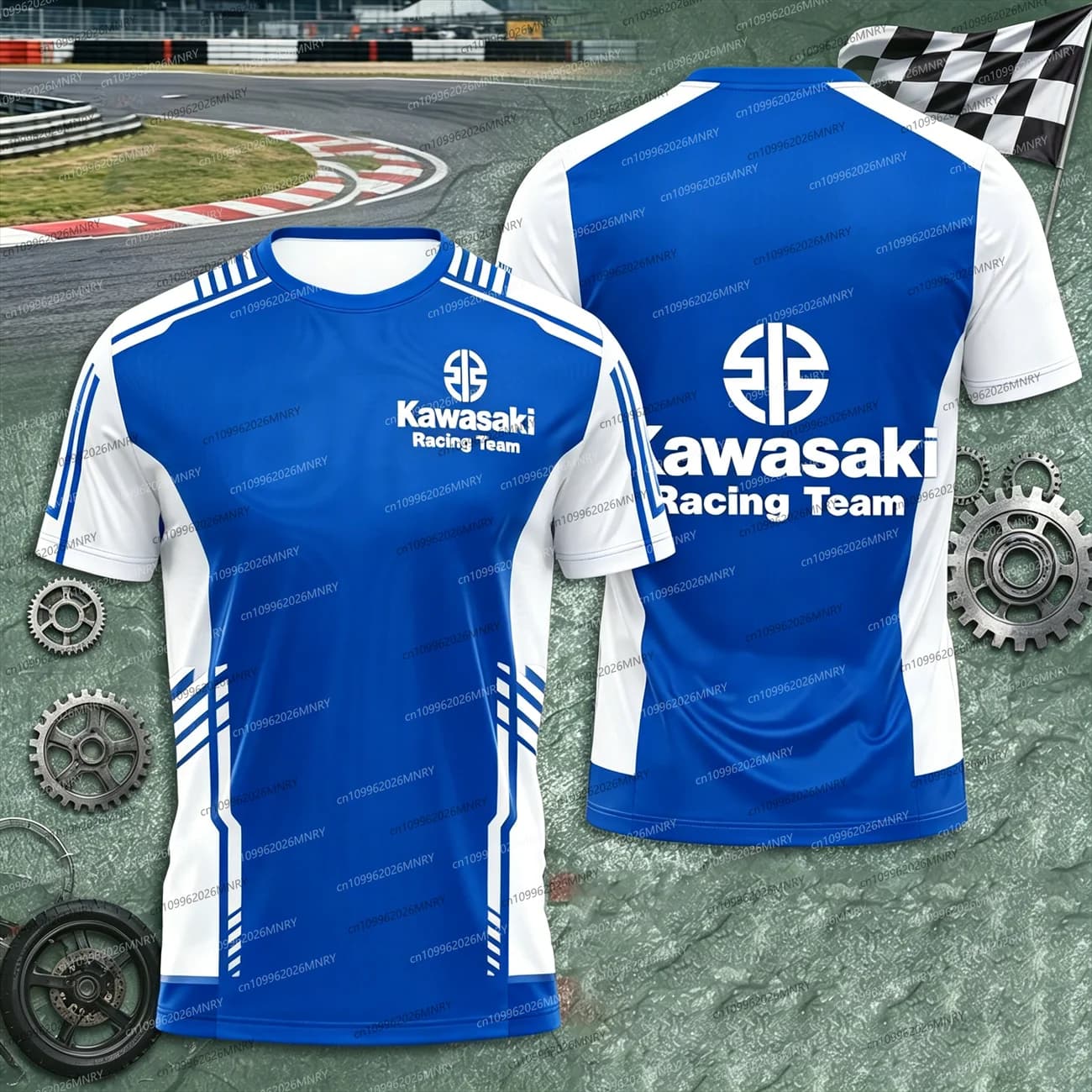 T-shirt oversize da uomo T-shirt Kawasaki Motocross per uomo Tuta da ciclismo ad asciugatura rapida T-shirt oversize da donna Top sportivo a maniche lunghe