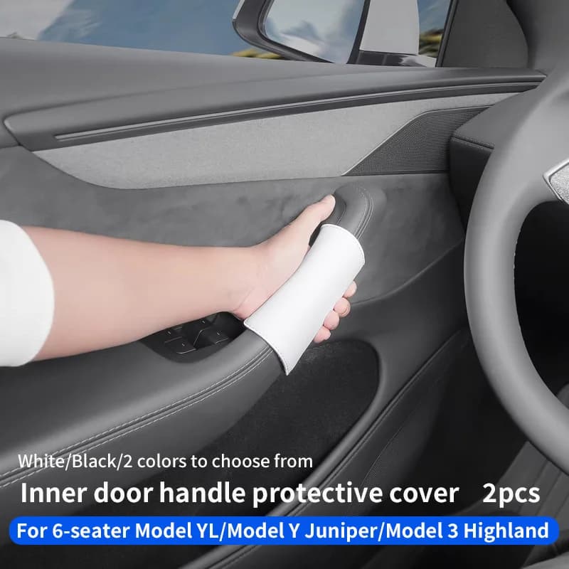 Suitable for Tesla's Updated ModelYL/Y/3 Interior Door Handle Cover, Interior Protection, and Interior Handle Modification -2pcs