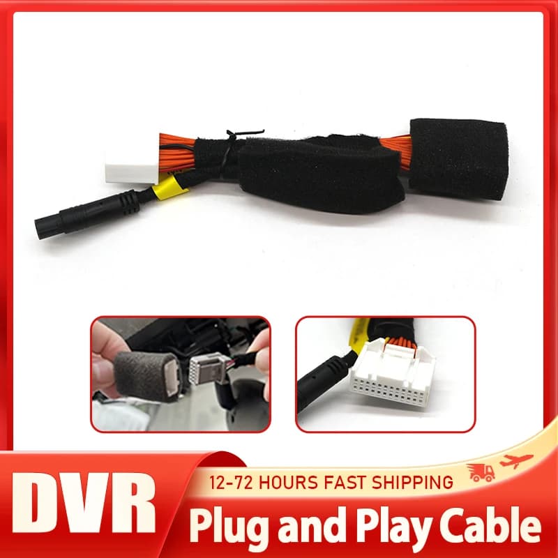 Plug and play cable DVR auto recorder Dash Cam Connect reading light cable or rain sensor cable for Lexus NX UX RX IS LS GX