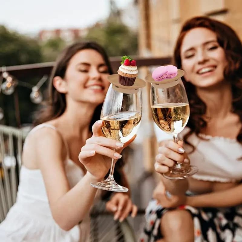 Bicchiere da vino Topper per salumi Tazza in silicone Coperchio superiore Bordo per antipasti Topper per bicchieri da vino per hostess di feste Entertainers domestici