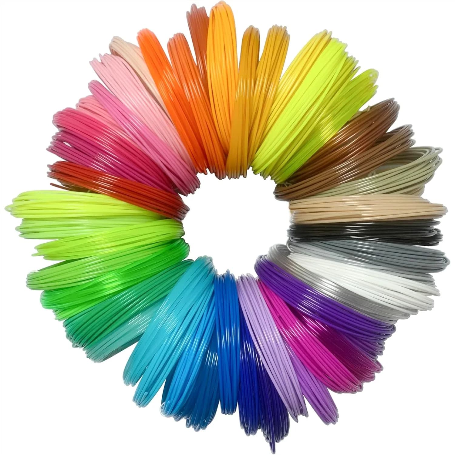 Ricariche di Filamento PLA per Penna 3D, 20 Colori, 100m, 1.75mm per Arte, Artigianato e Doodling