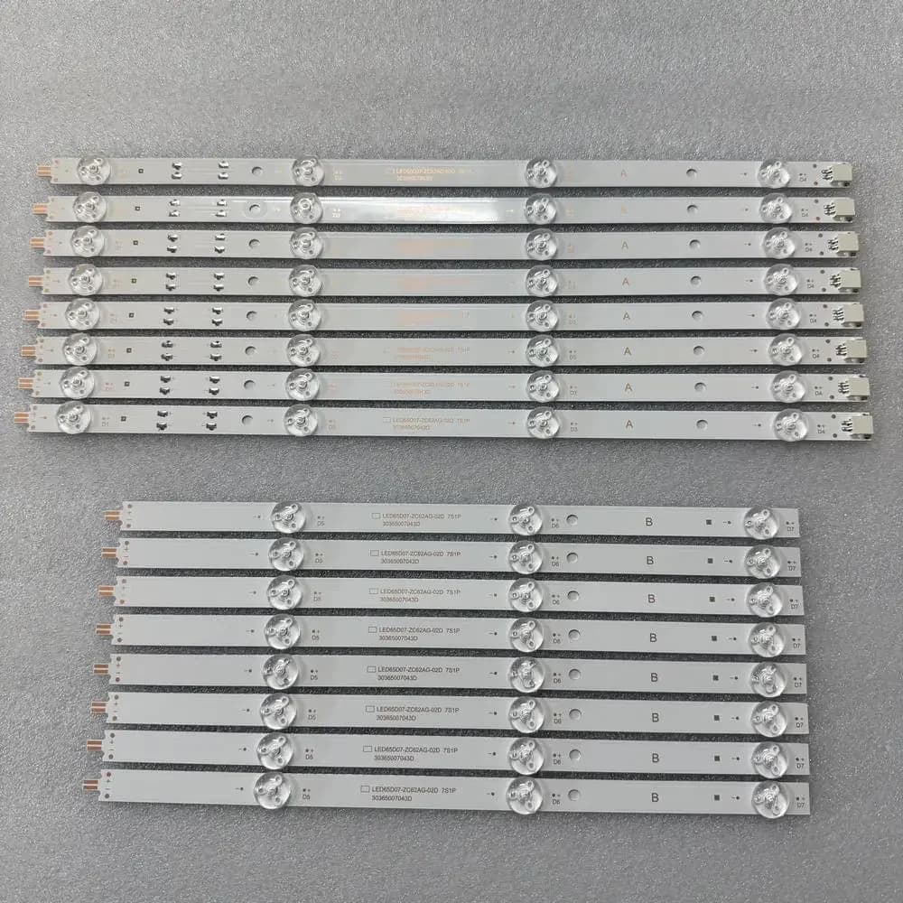 Striscia LED di Retroilluminazione per ONN 100012587 M22227-MT M22083-MT LED65D07-ZC62AG-02D