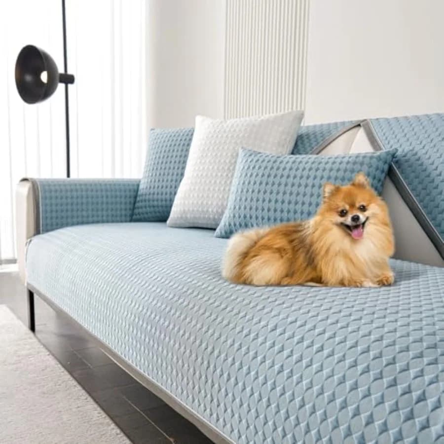 Cooling Couch Covers for 3 Cushion Couch Sofa Pet Friendly, Ice Silk Fabric Washable Non Slip Sectional Sofa Protector Cooling
