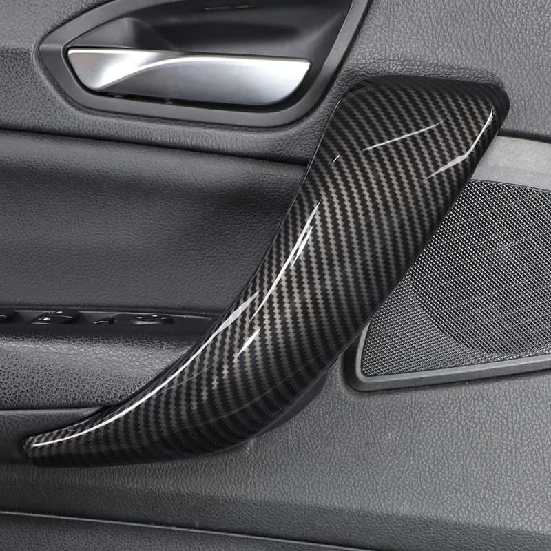 ABS In Fibra di Carbonio Car Styling Maniglia Interna Della Porta Pull Maniglia Della Porta Pannello di Copertura Trim Per BMW 1 2 Serie F20 F21 F22 F23 2012-2017
