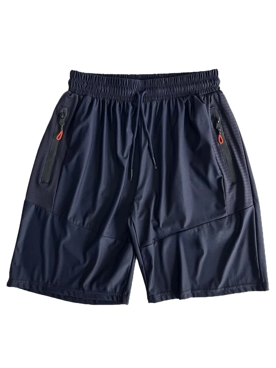 Outdoor Sports Men's Summer Thin Cool Quick Dry Breathable Anti-Wrinkle Pocket Training Cycling Loose Casual Shorts