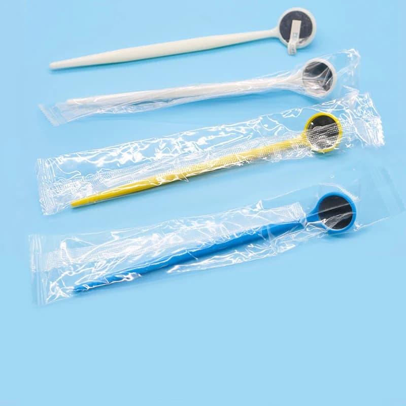 100pcs Dental Plastic Disposable Oral Mirror Dentist Mouth Mirrors Dentist Tool Teeth Whitening Exam Reflector Mirror Instrument