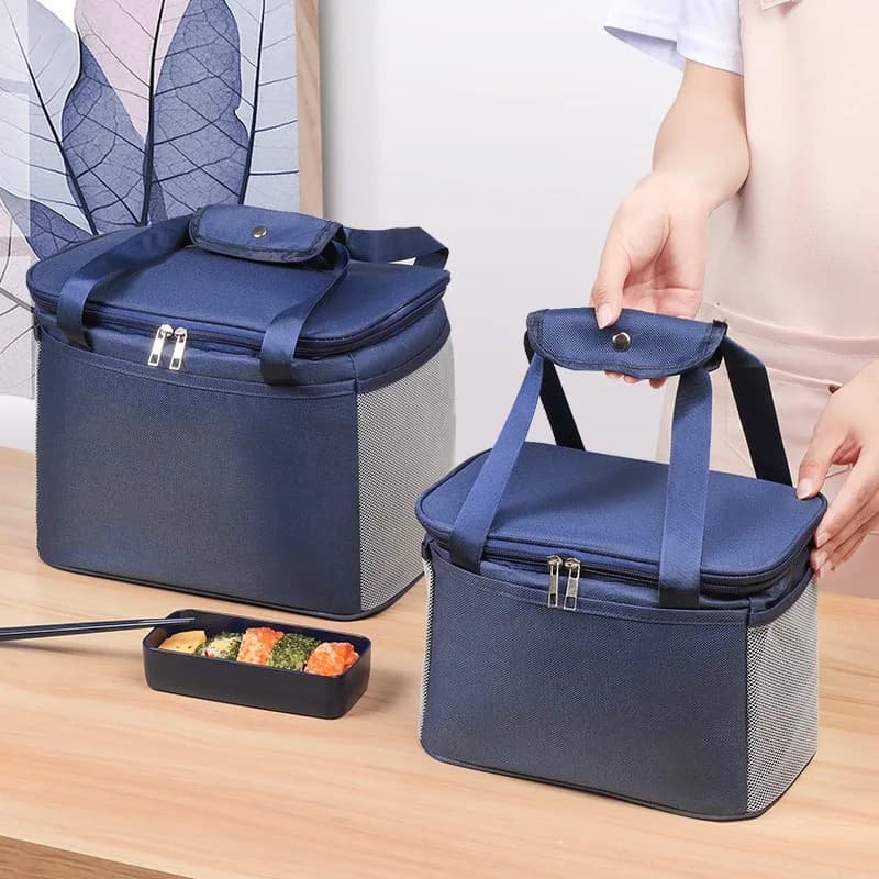 Borsa Termica Portatile per Pranzo, Campeggio e Picnic, Contenitore Isolato per Alimenti, Borsa Bento, Porta Cena, Borsa a Mano