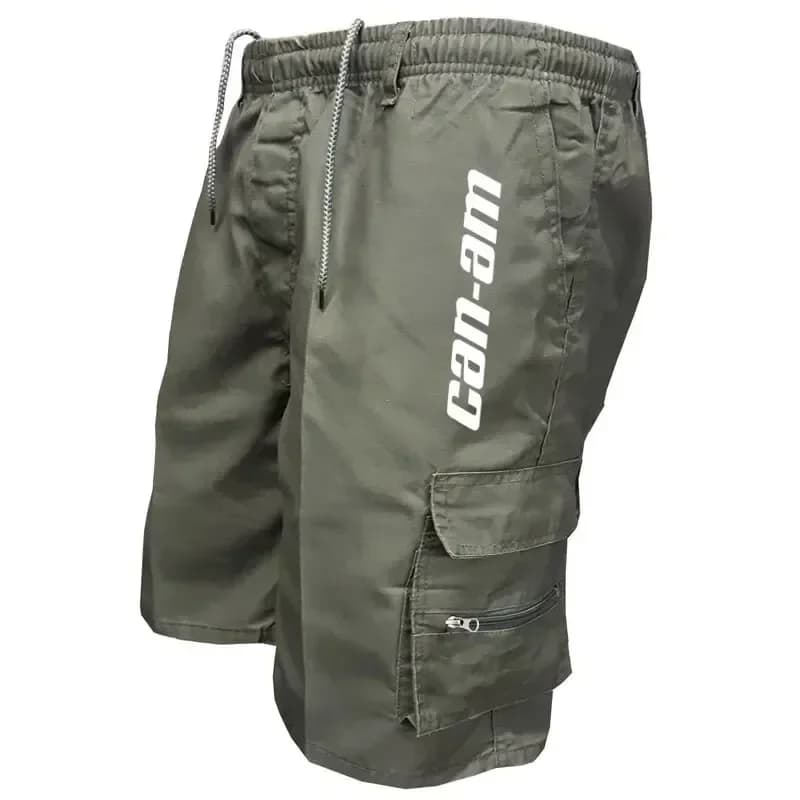 2026 Outdoor shorts, bike shorts with elastic belts, baggy work shorts with multiple pockets, quick-drying printed sweatpants