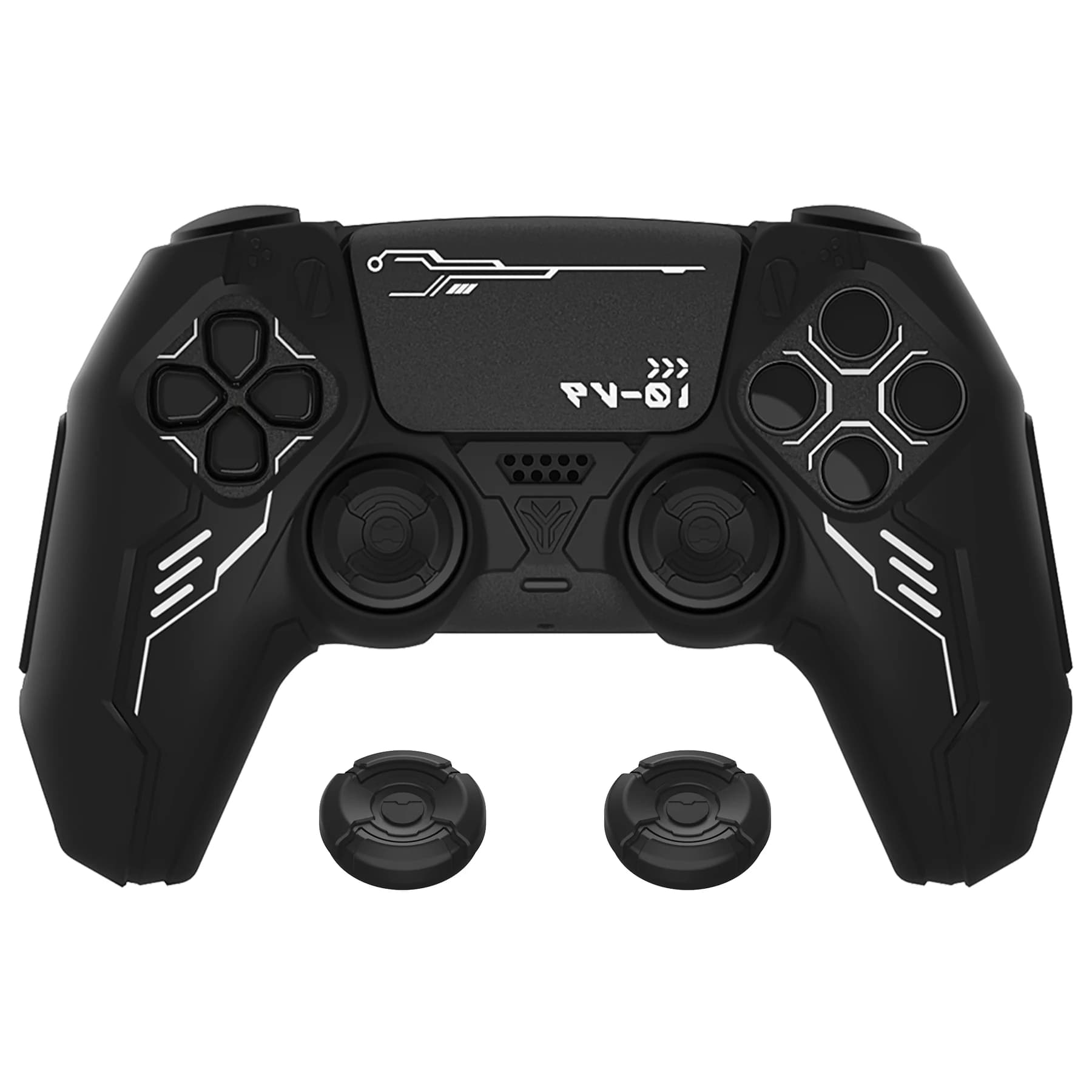 Accessori protettivi per cover in silicone PlayVital Mecha Edition compatibili con il controller PS5, adatti per la stazione di ricarica PS5