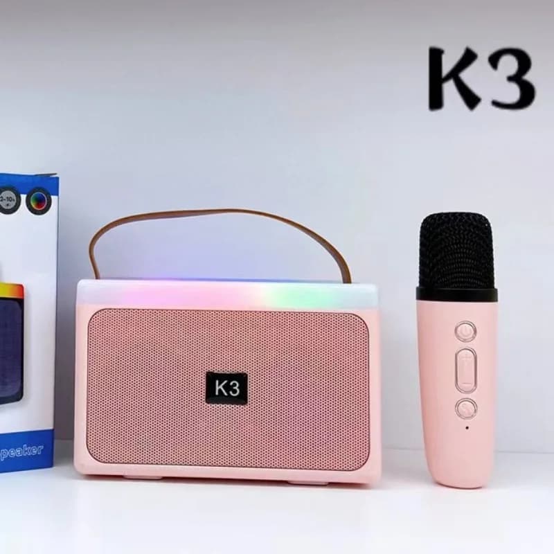Altoparlante portatile K3 Karaoke Machine con microfono Wireless per la casa KTV Live Festival Party regalo di festa per bambini e adulti