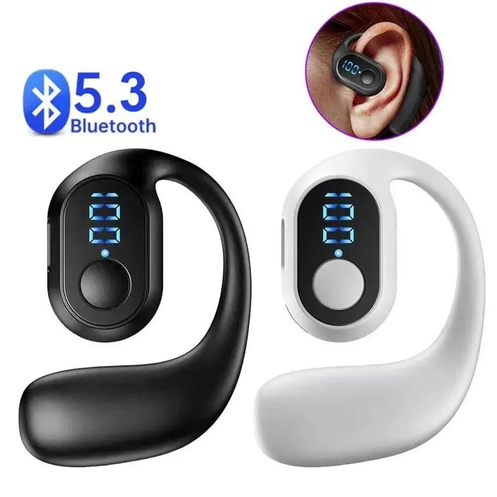 Open-Ear Air Conduction Headphones, Bluetooth Wireless Oxa-Conduction Headphones, Stereo with Single Clip for Earrings, Diving HI-FI Sound