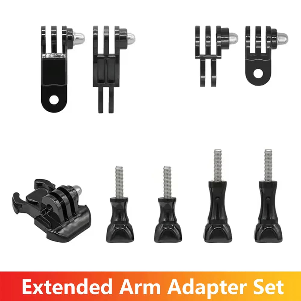 Vite base di montaggio adattatore braccio perno esteso per GoPro Hero 13 12 11 10 9 Insta360 SJCAM DJI Osmo Action Camera Set di accessori