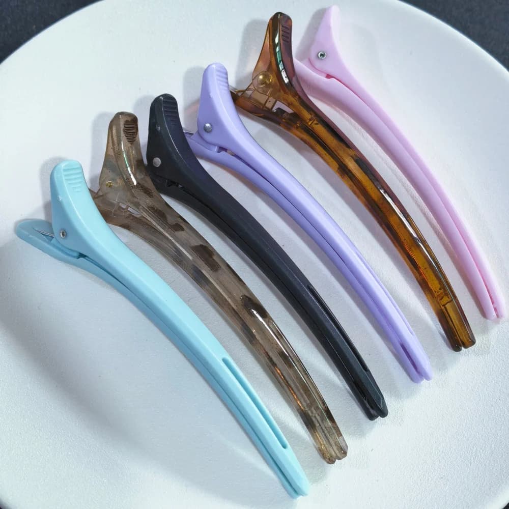 2 Pezzi Fermagli per Capelli a Becco d'Anatra in Acrilico alla Moda per Donna e Ragazza, Eleganti Mollette per Capelli, Strumenti per lo Styling, Trucco e Spettacoli